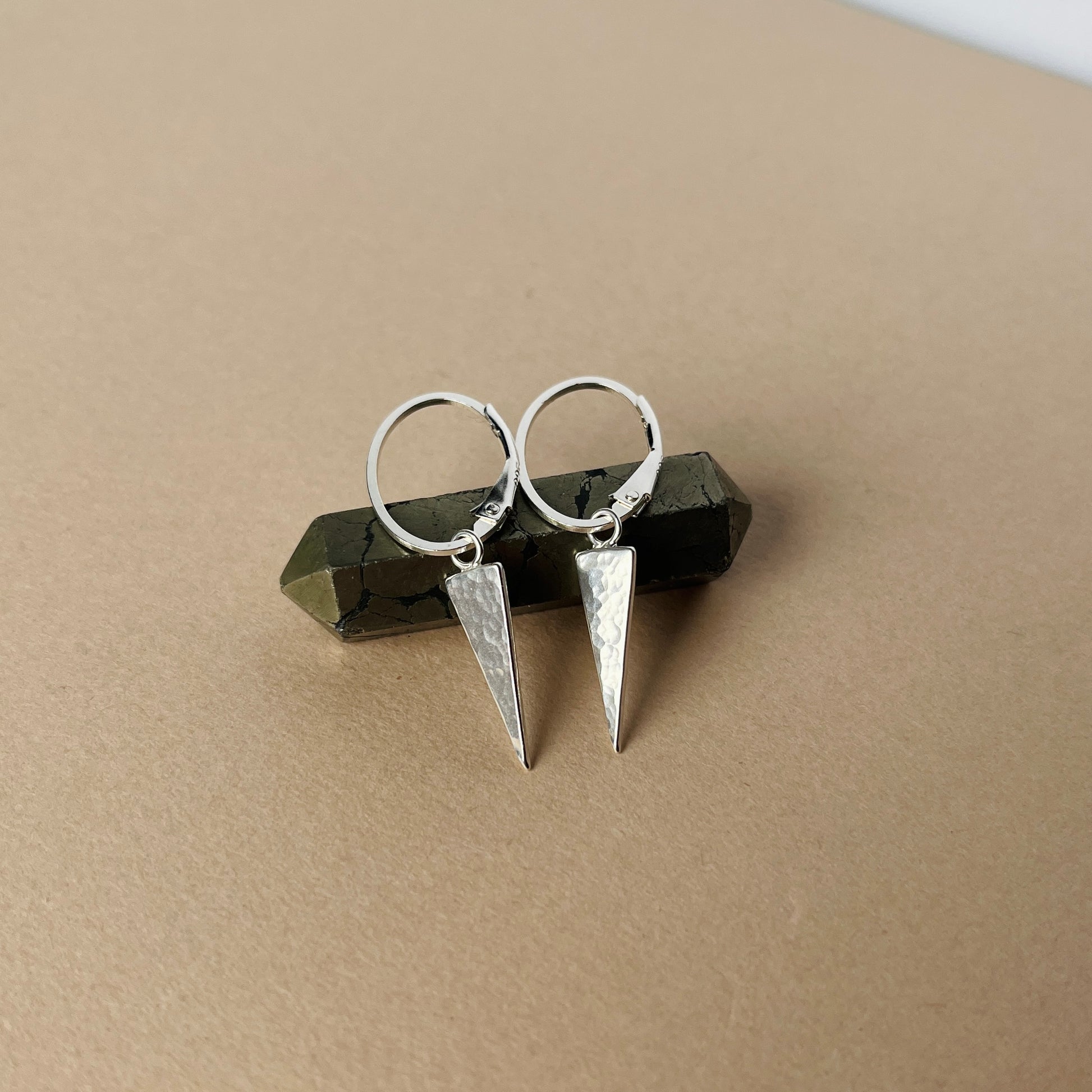 Sterling Silver Oval Hoops and Spikes