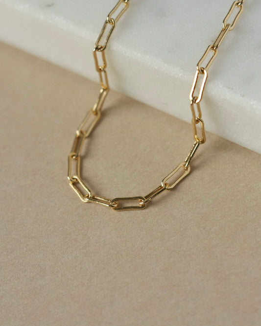 Gold Paper Clip Chain Bracelet