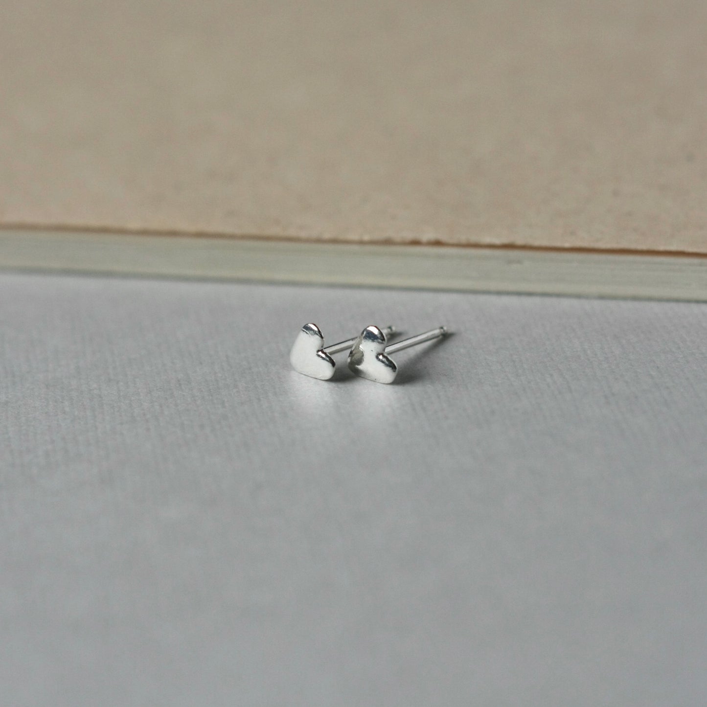 Small Sterling Silver Heart Studs