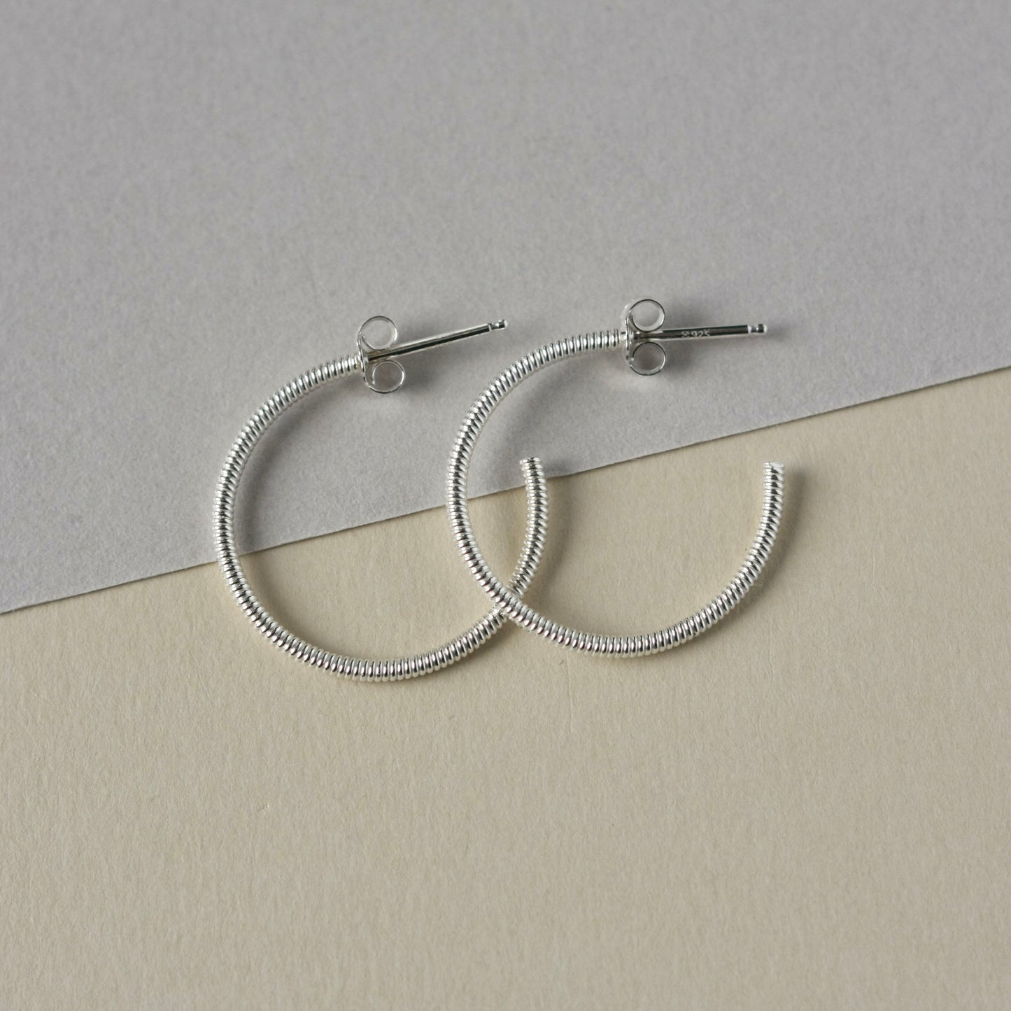 Sterling Silver Three Quarter Hoops