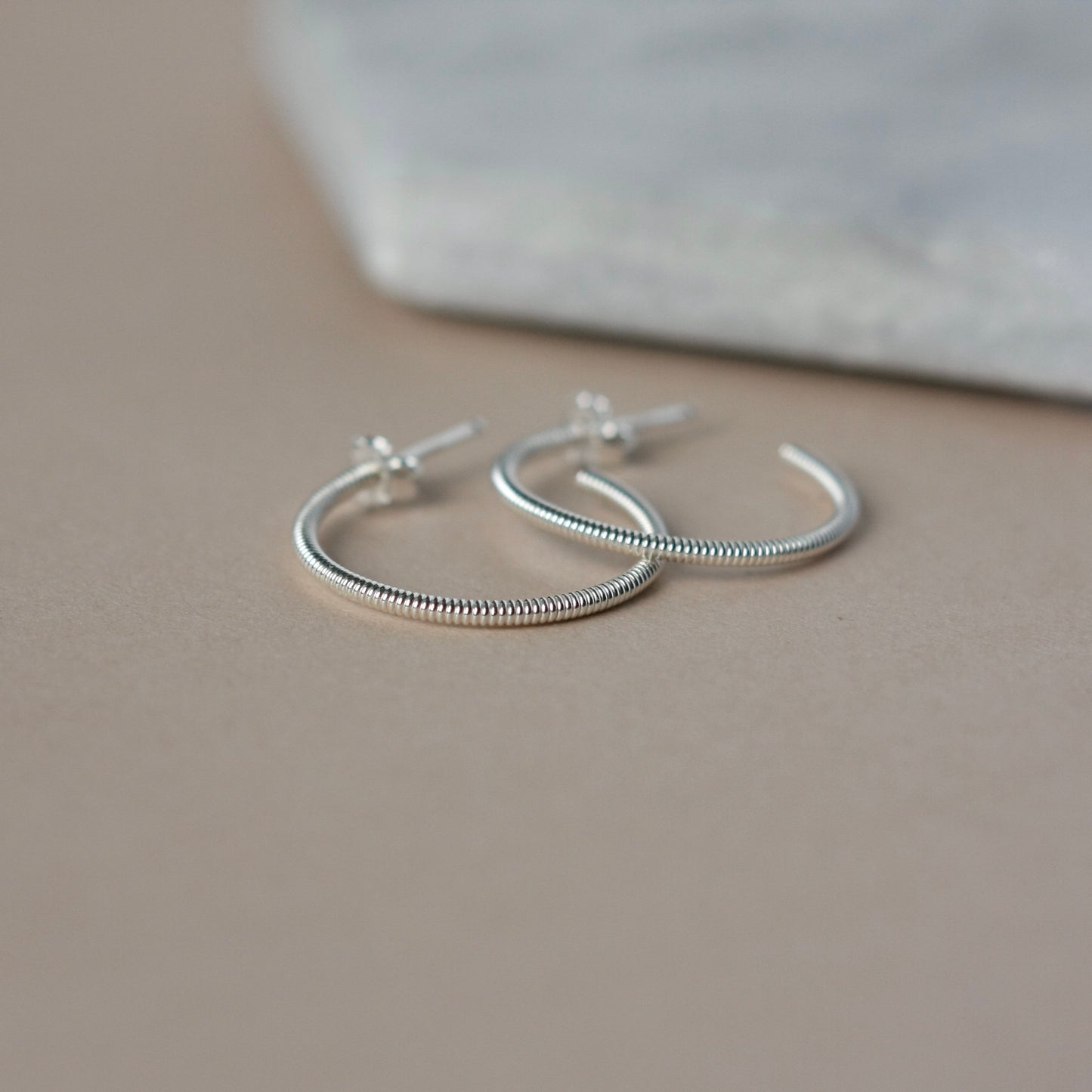 Sterling Silver Three Quarter Hoops