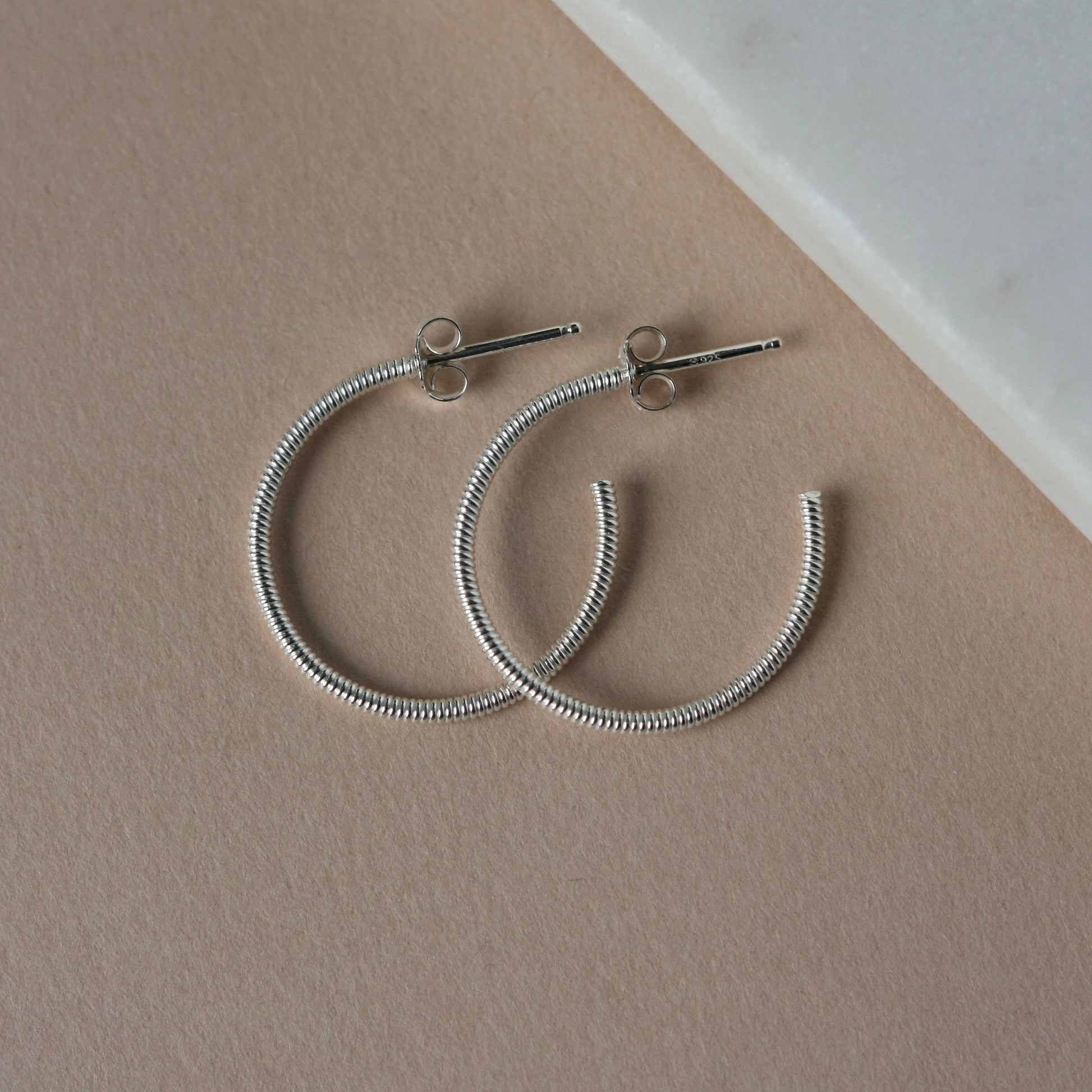 Sterling Silver Three Quarter Hoops