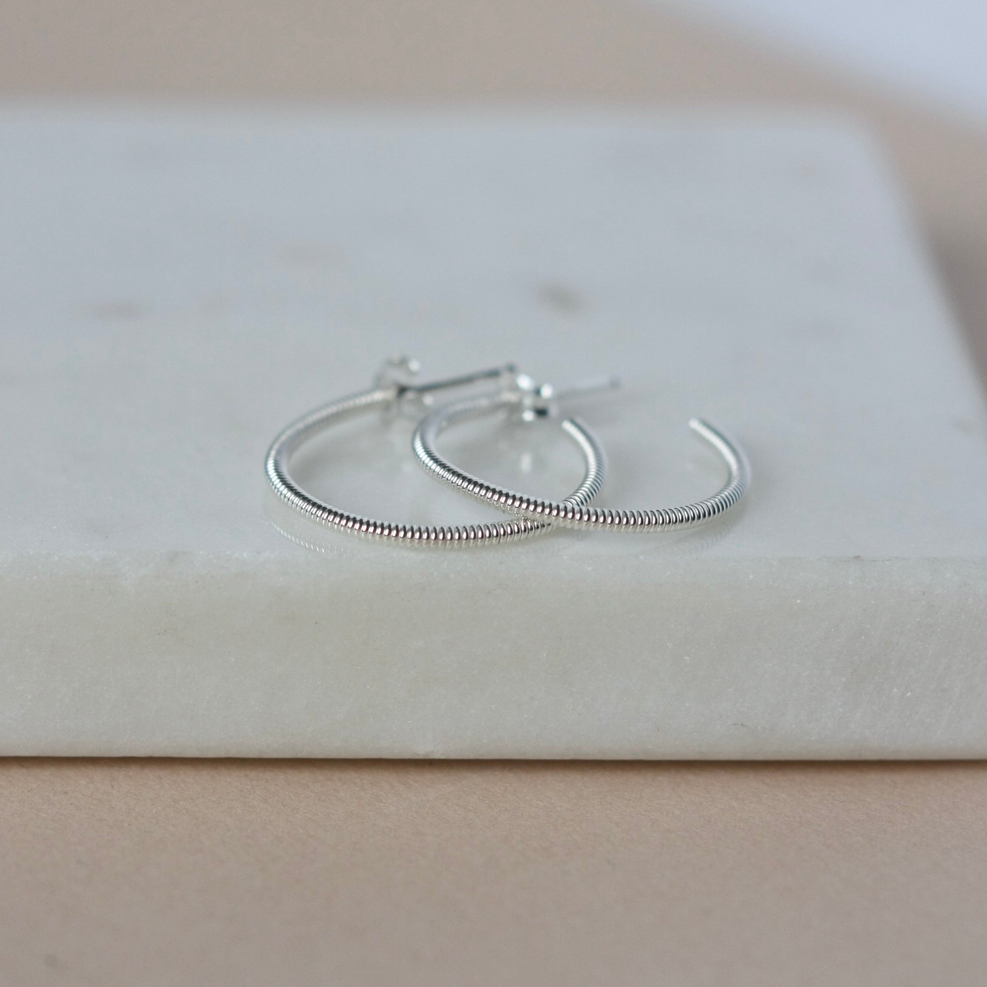 Sterling Silver Three Quarter Hoops