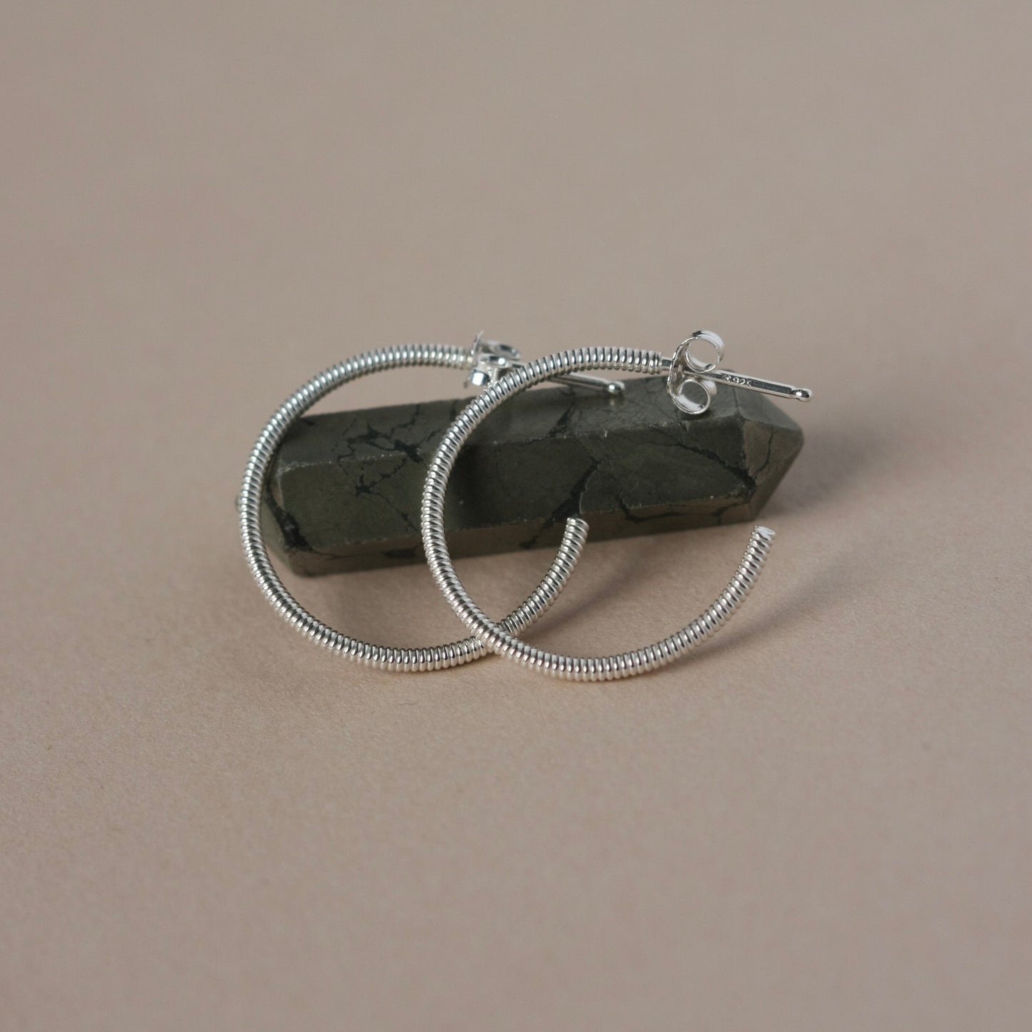 Sterling Silver Three Quarter Hoops