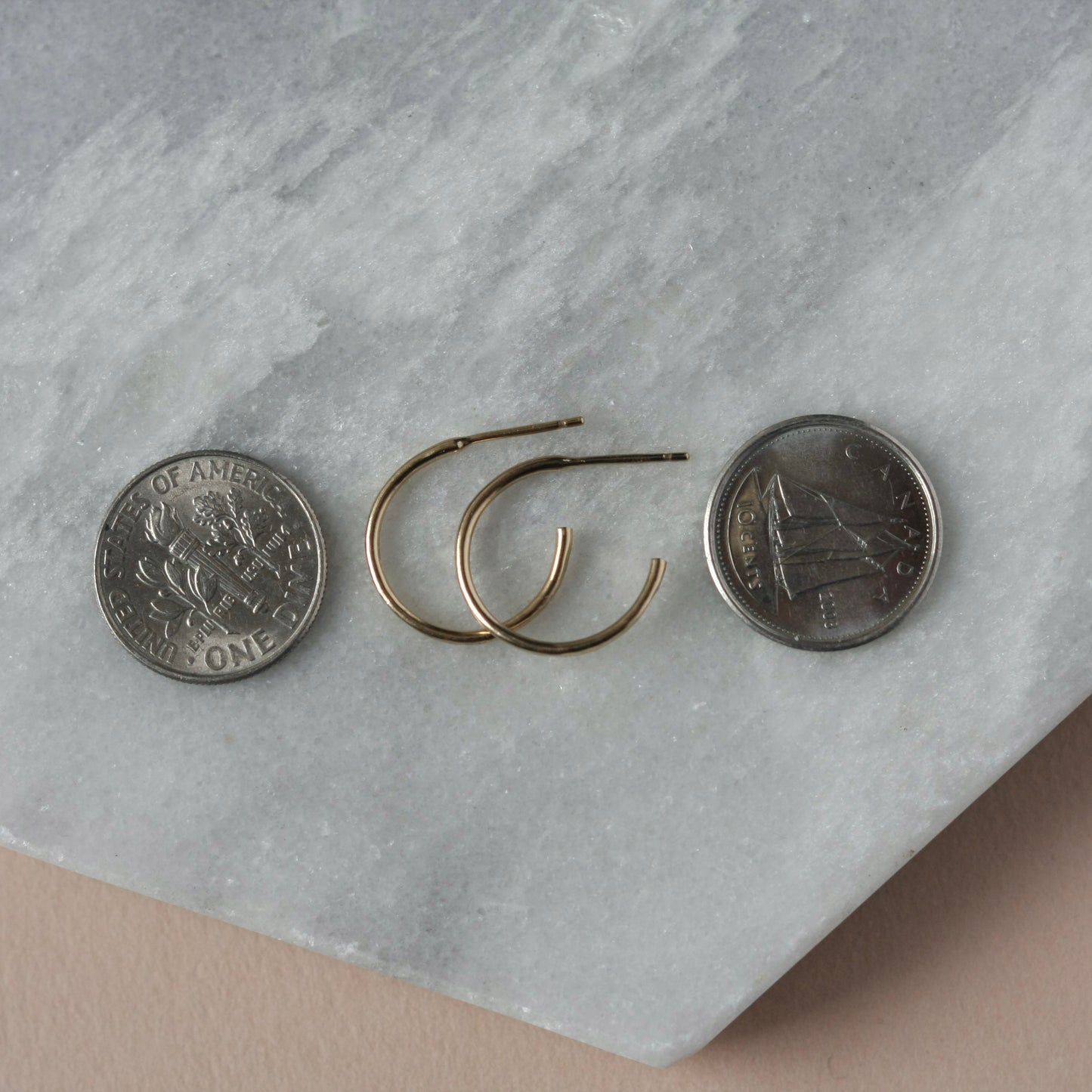 Hammered Gold-Filled Hoop Earrings