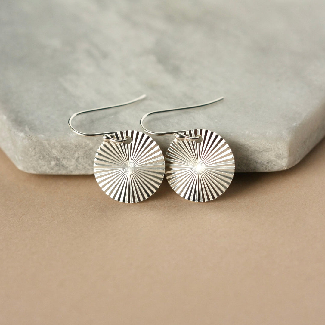 Big Sterling Silver Disc Earrings