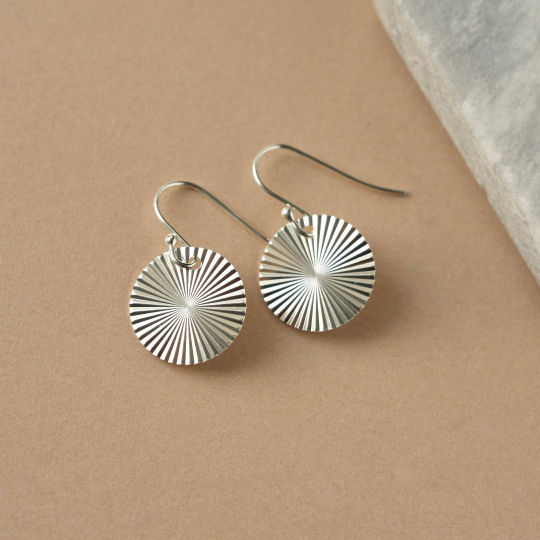 Big Sterling Silver Disc Earrings