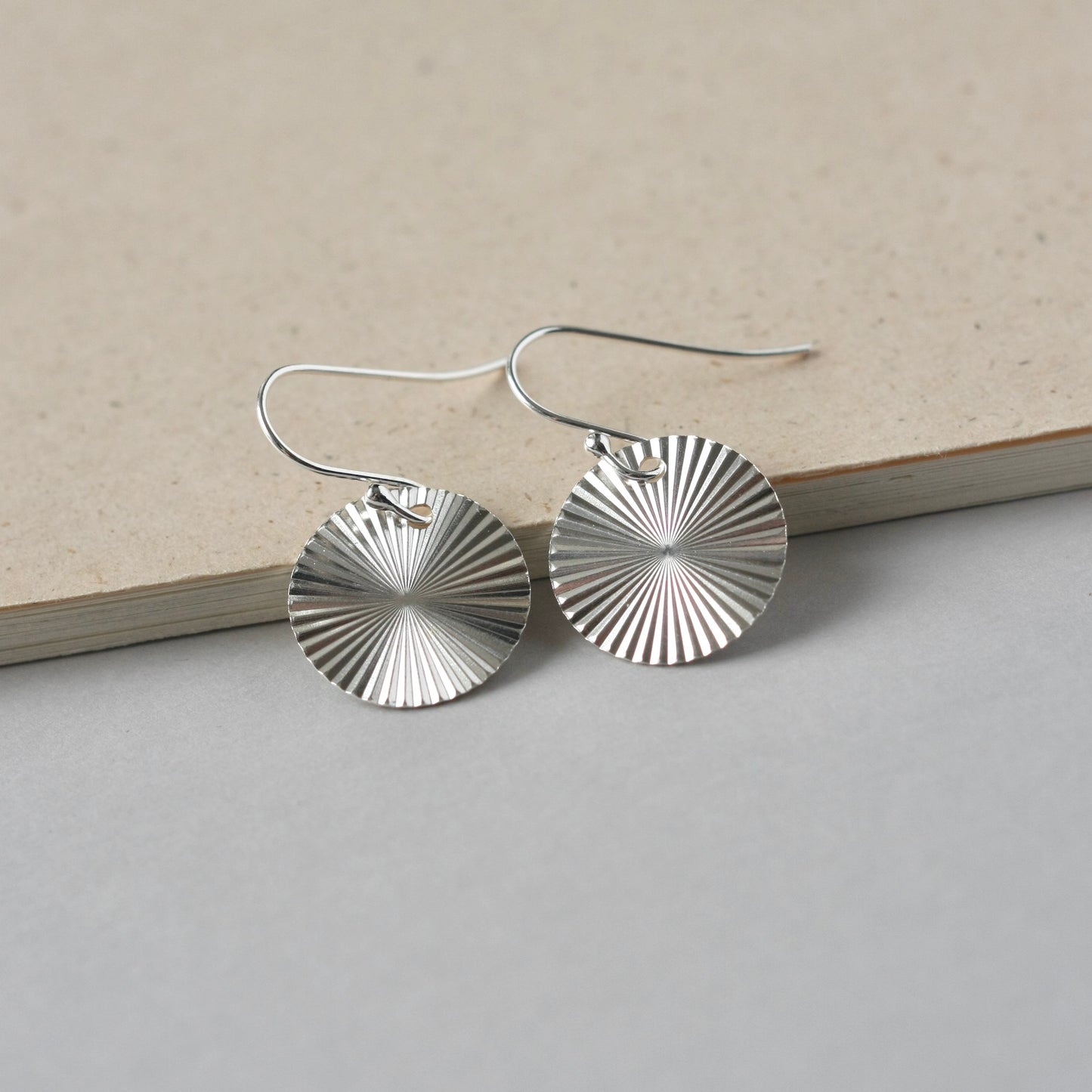 Big Sterling Silver Disc Earrings