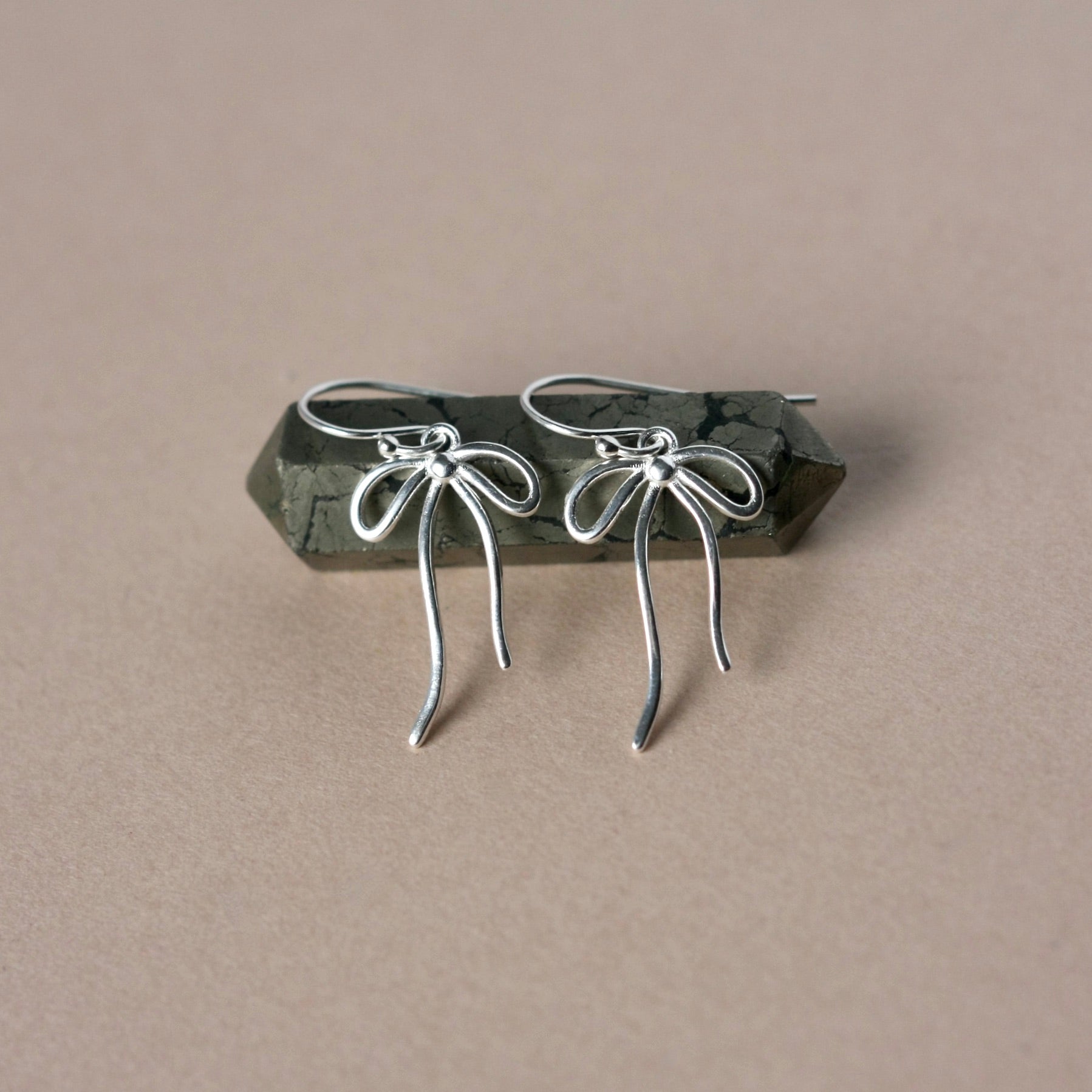 Sterling Silver Bow Earrings