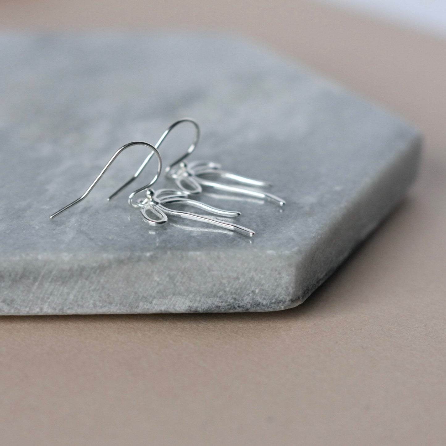 Sterling Silver Bow Earrings