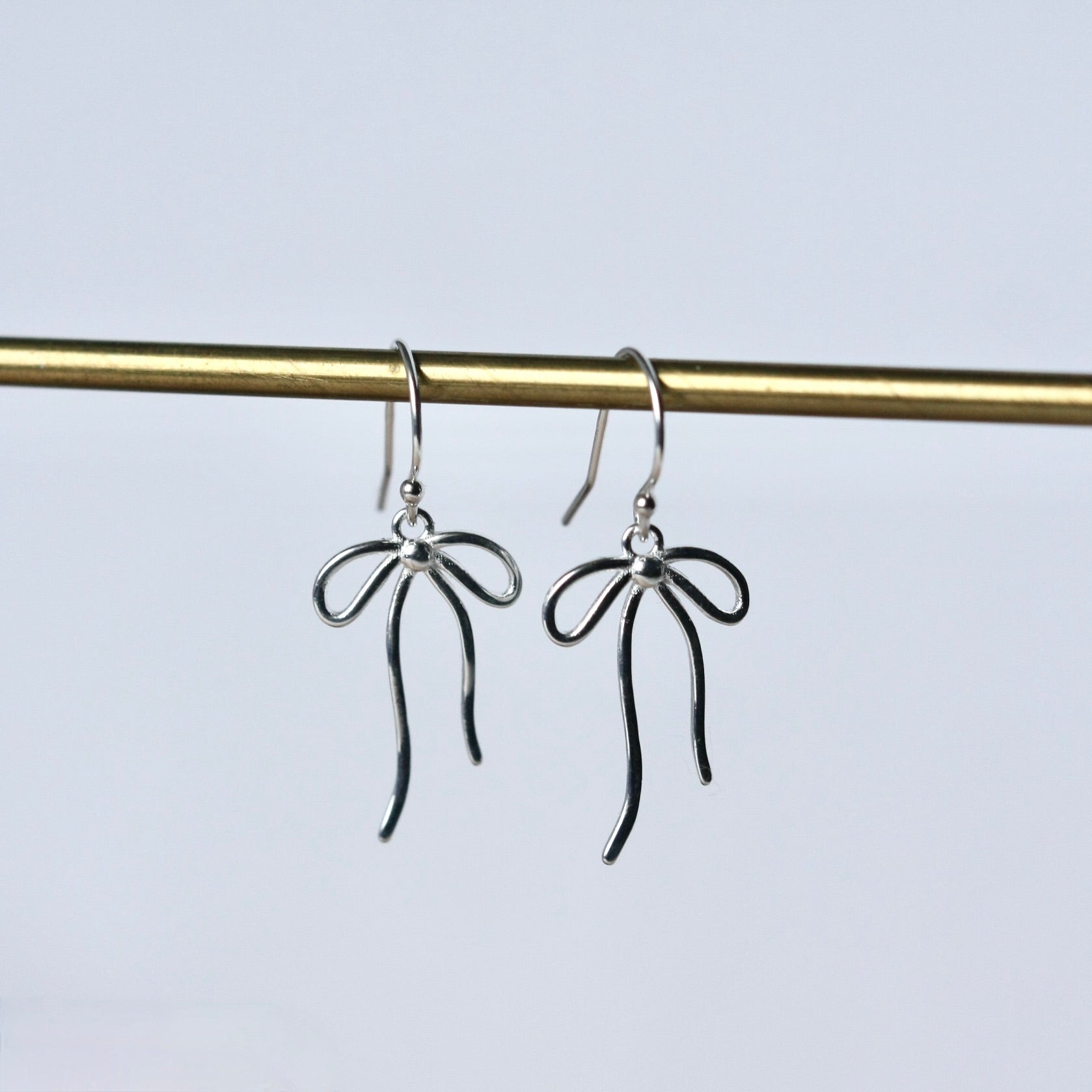 Sterling Silver Bow Earrings