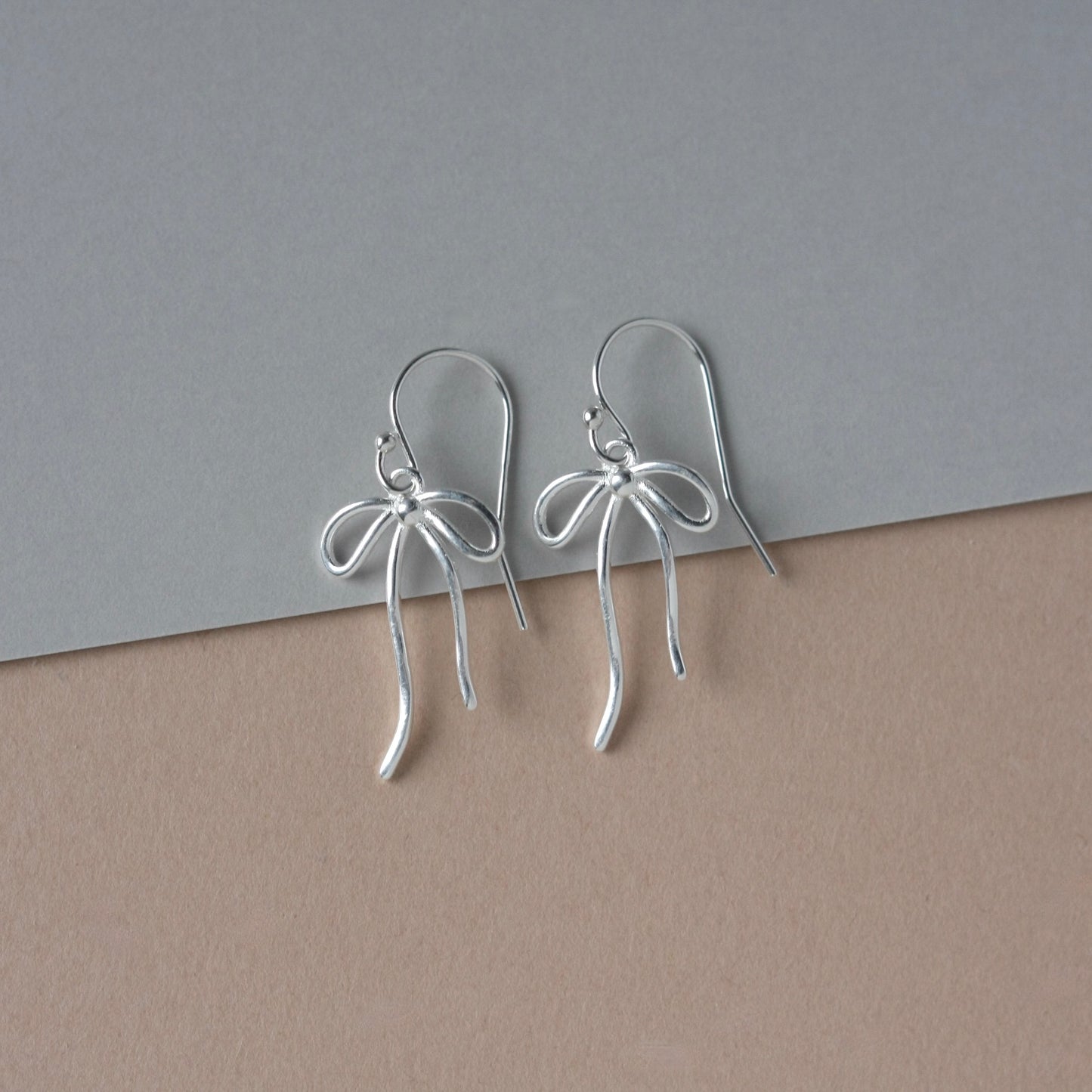 Sterling Silver Bow Earrings