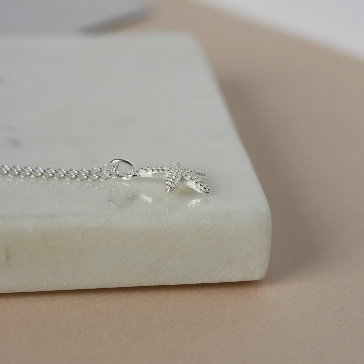 Sterling Silver Starfish Charm Necklace