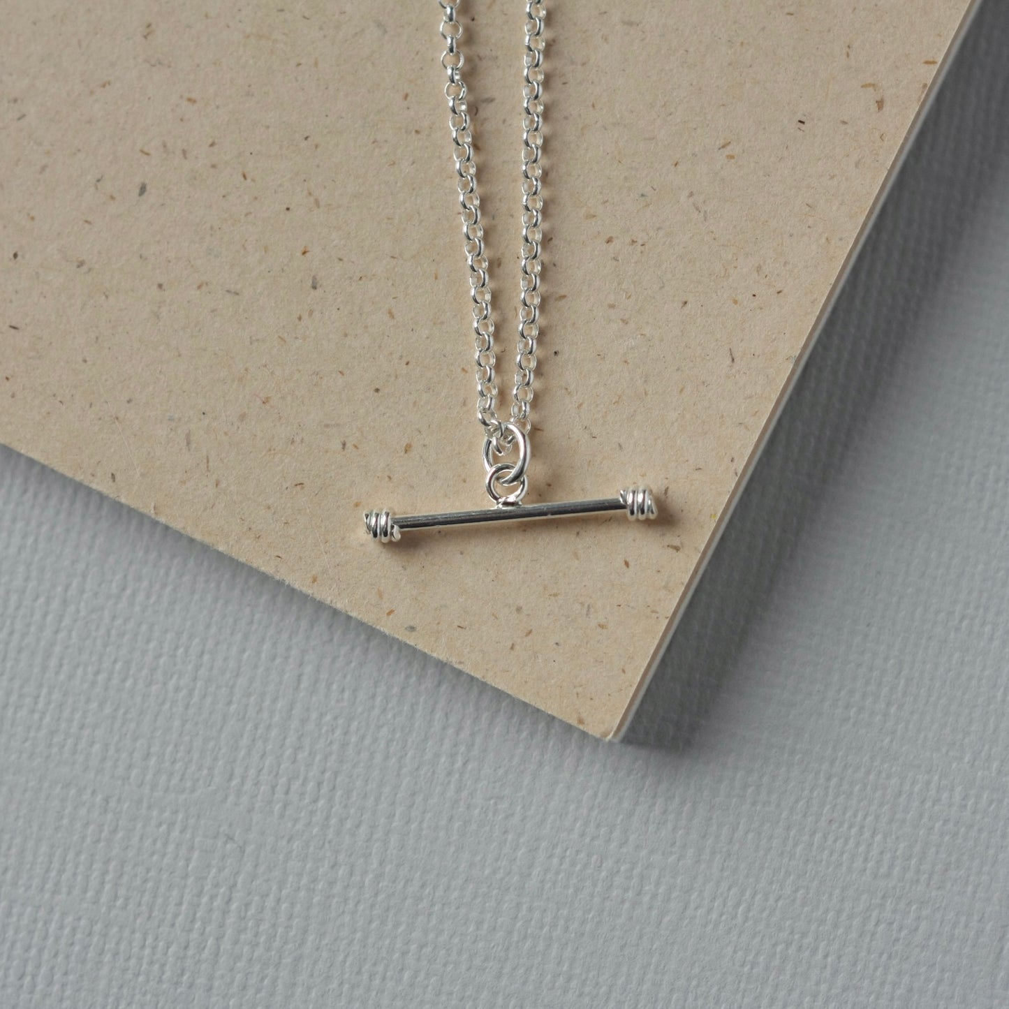 Sterling Silver Toggle Necklace