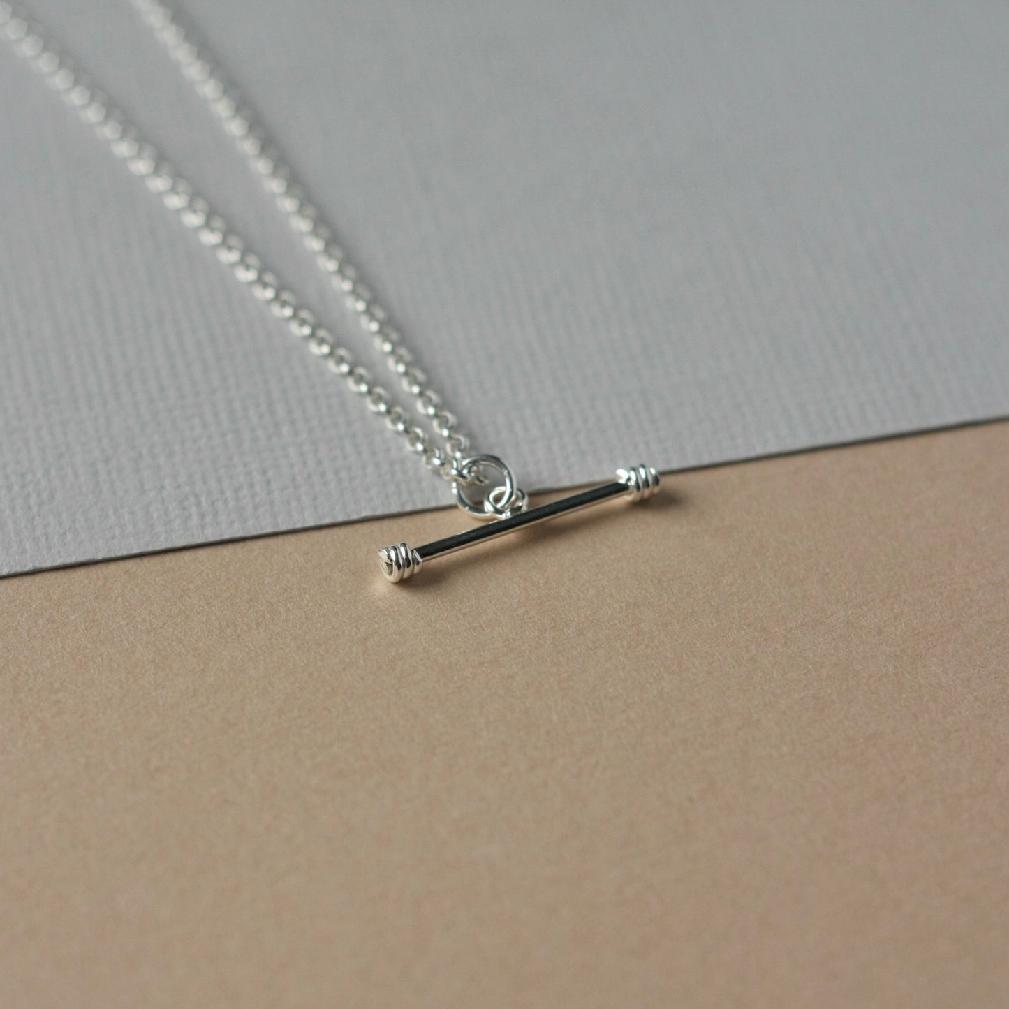 Sterling Silver Toggle Necklace