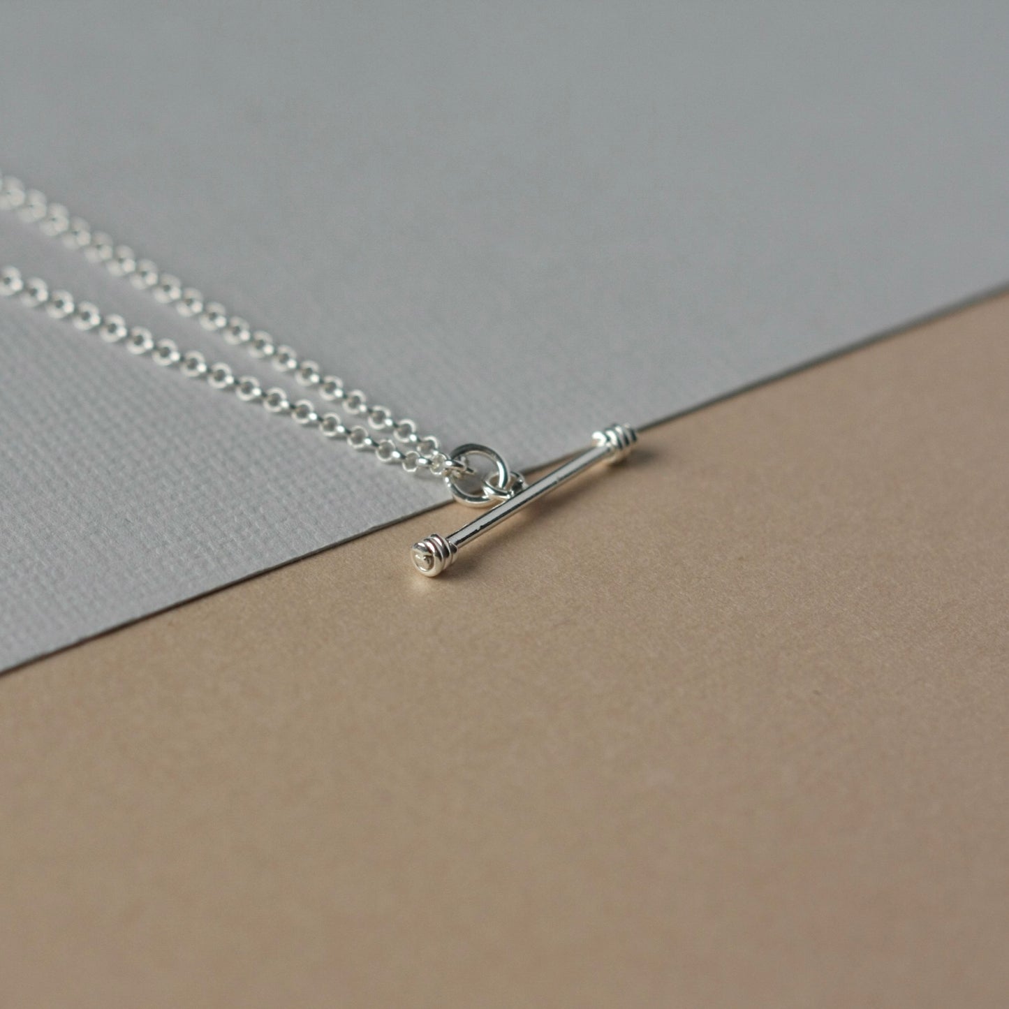 Sterling Silver Toggle Necklace