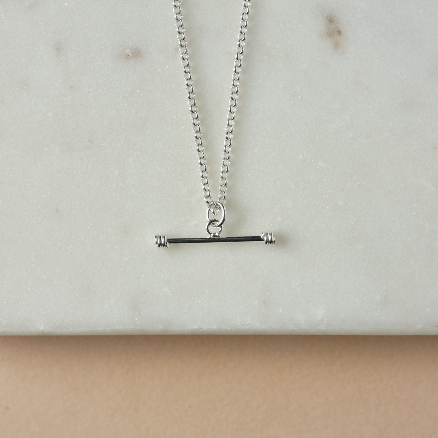 Sterling Silver Toggle Necklace