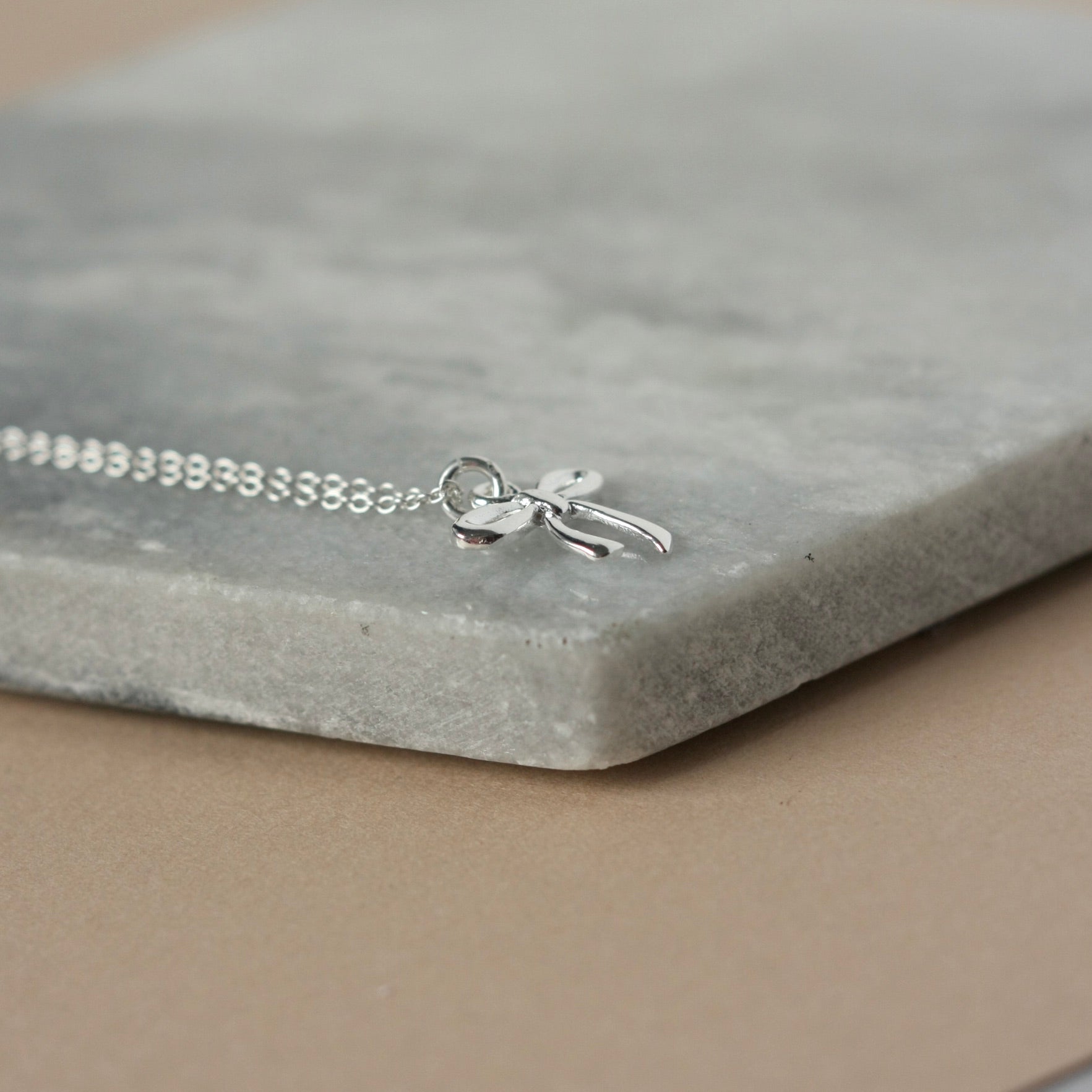 Sterling Silver Small Bow Necklace