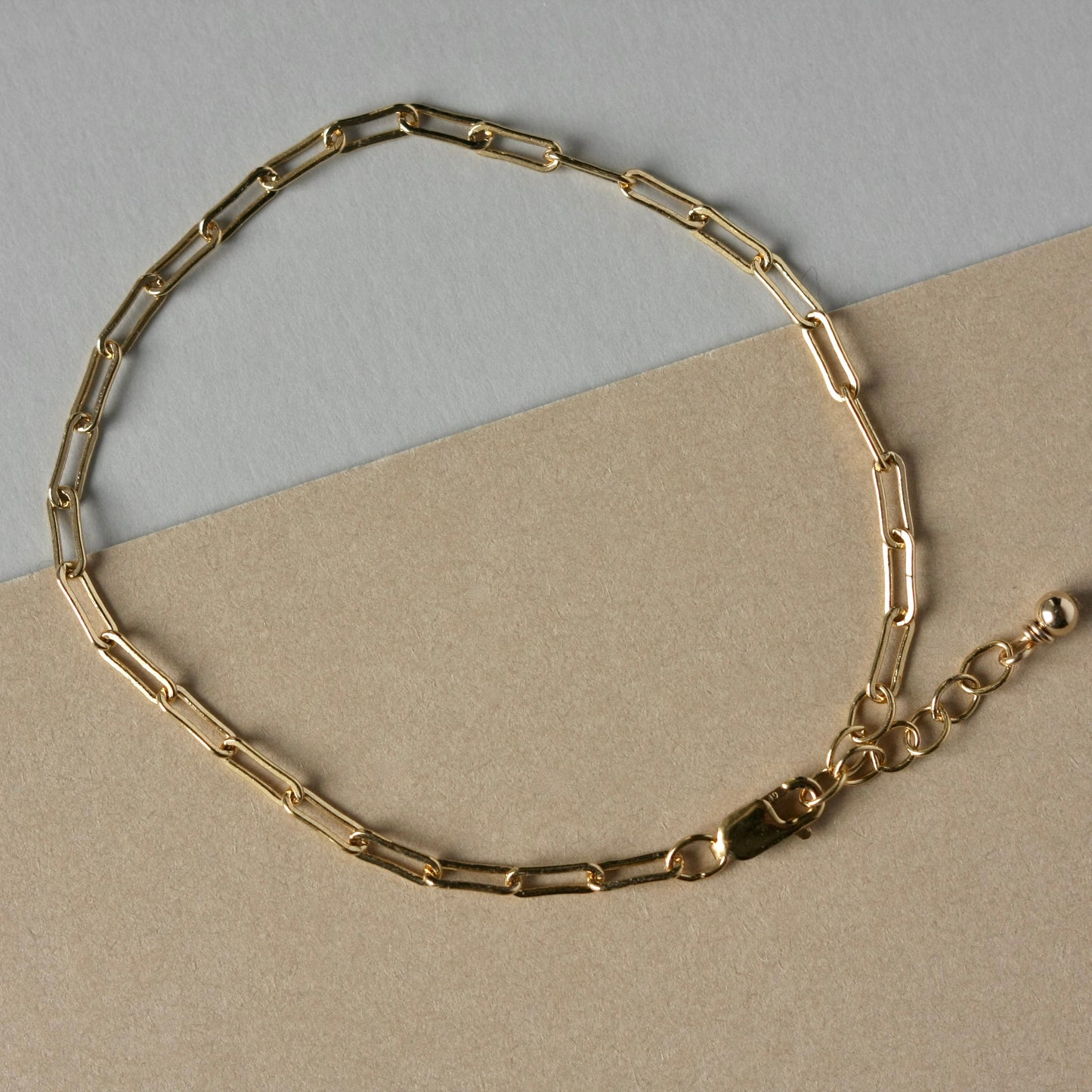 Gold Paper Clip Chain Bracelet