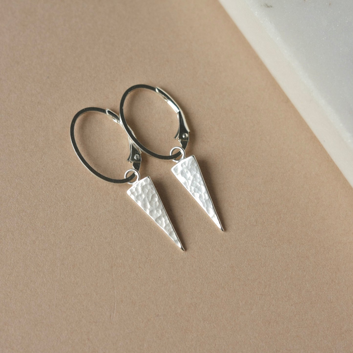 Sterling Silver Oval Hoops and Spikes