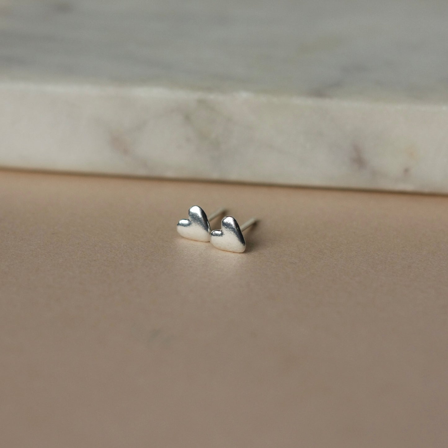 Small Sterling Silver Heart Studs