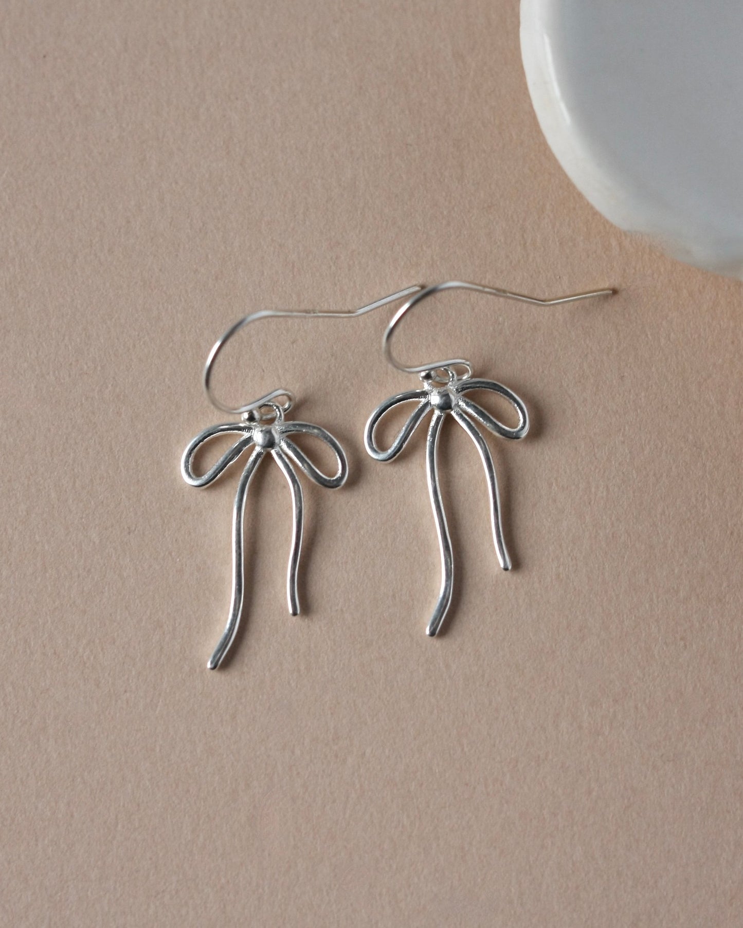 Sterling Silver Bow Earrings