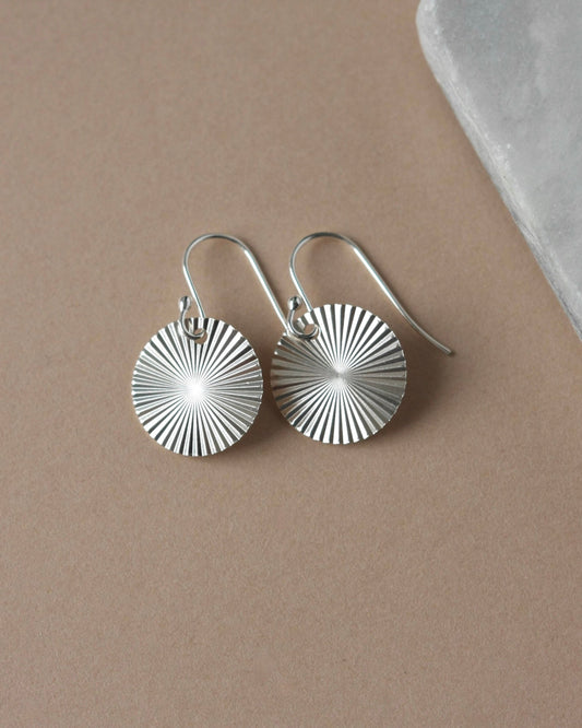 Big Sterling Silver Disc Earrings