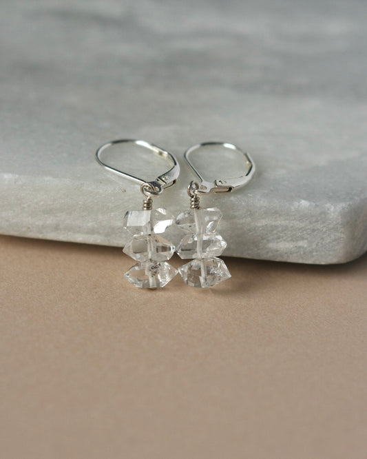 Sterling Silver Herkimer Diamond Earrings