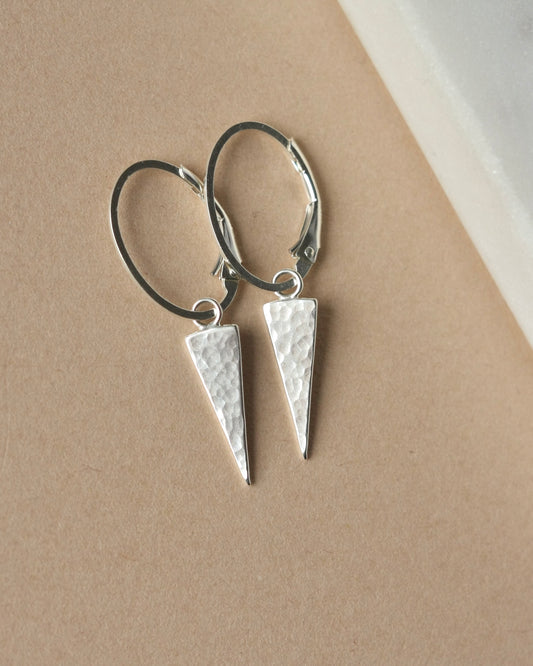 Sterling Silver Oval Hoops and Spikes