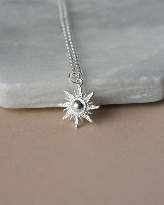 Sterling Silver Sunburst Necklace