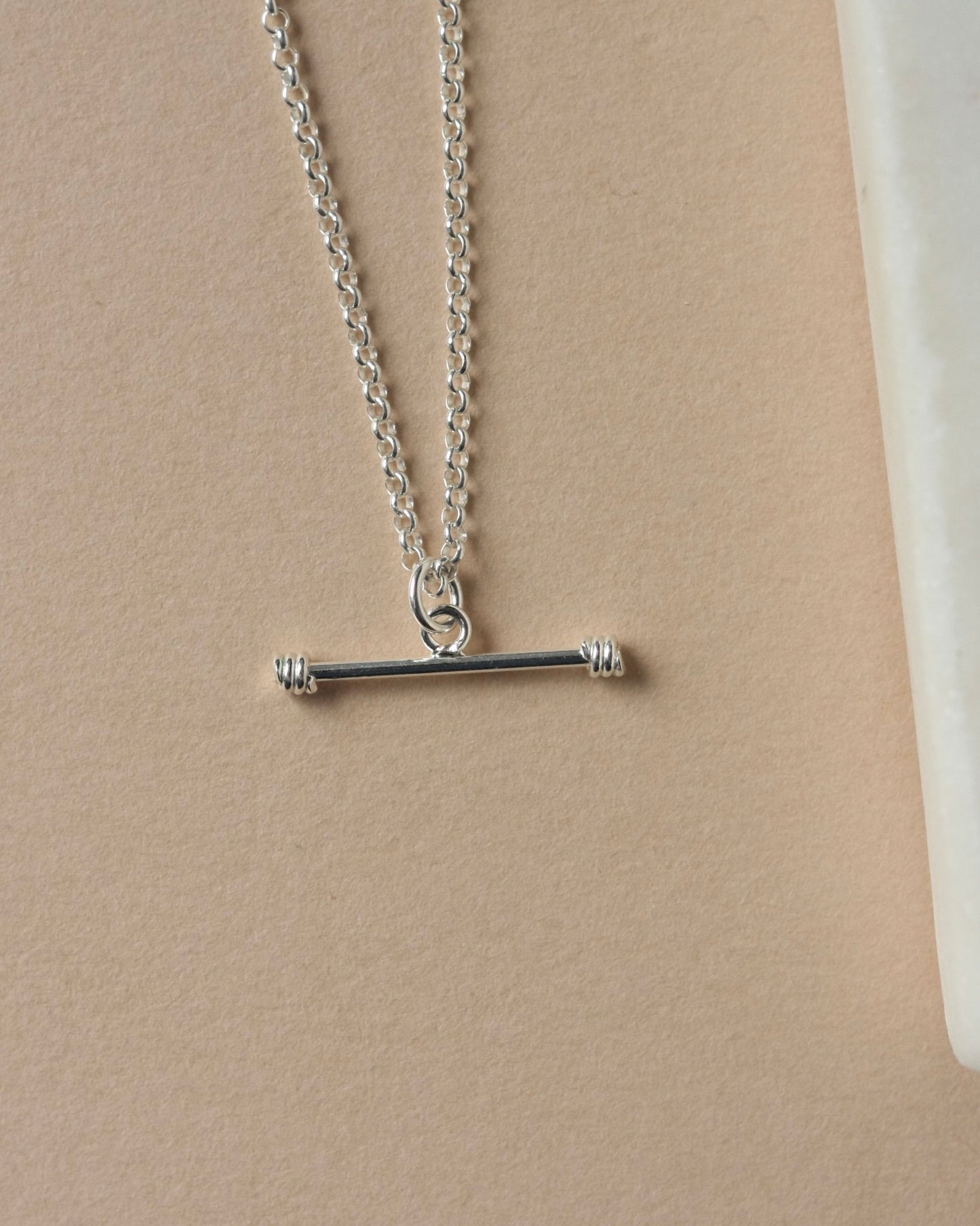 Sterling Silver Toggle Necklace