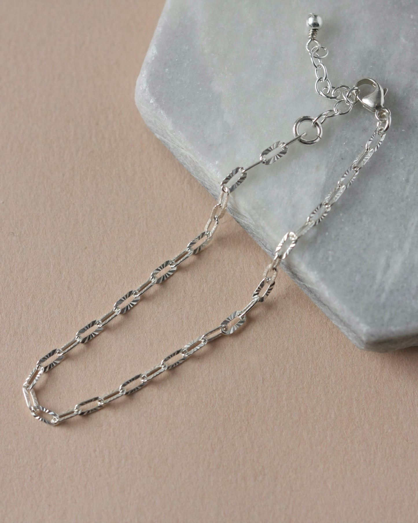 Sparkly Silver Chain Bracelet