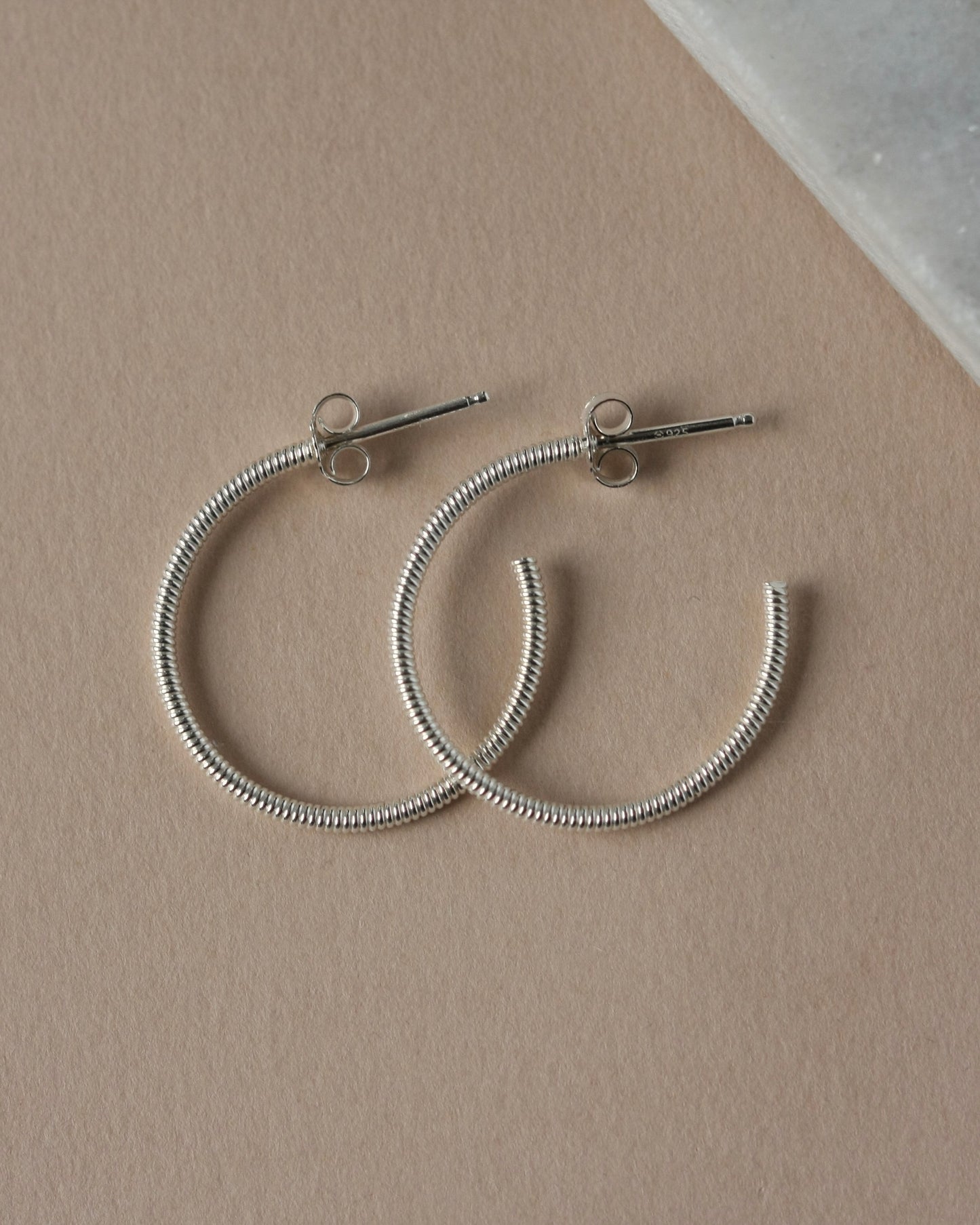 Sterling Silver Three Quarter Hoops