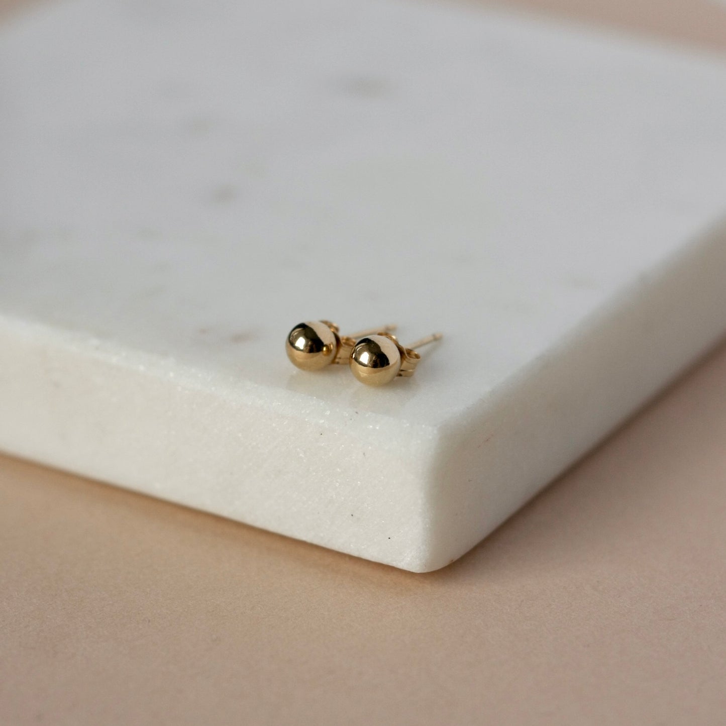 Dainty Gold Filled Ball Post Earrings