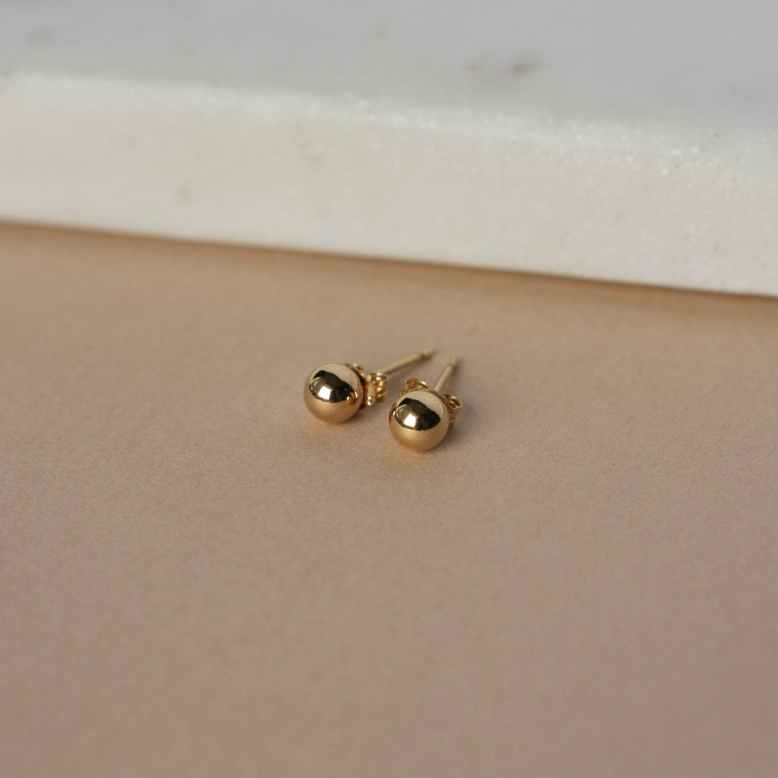 Dainty Gold Filled Ball Post Earrings